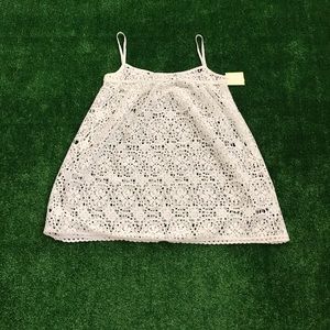 Milly Cabana Crochet Open Knit Lace Cover Up White